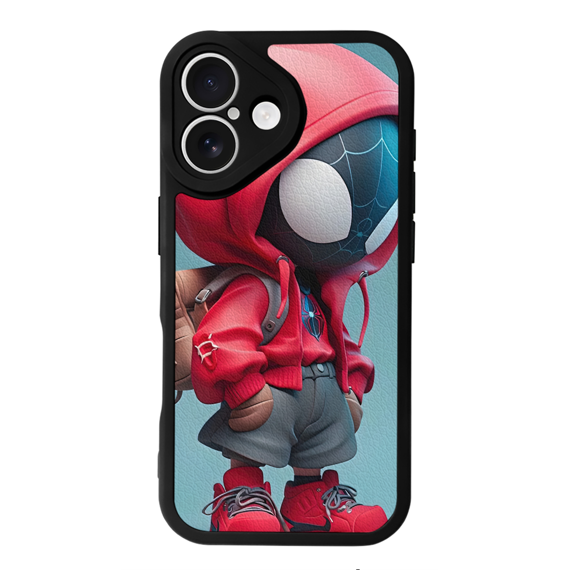 Spider Man スパイダーマン 【iPhone 16シリーズ対応】シリコンスマホケース（レザー調） 材質：シリコン